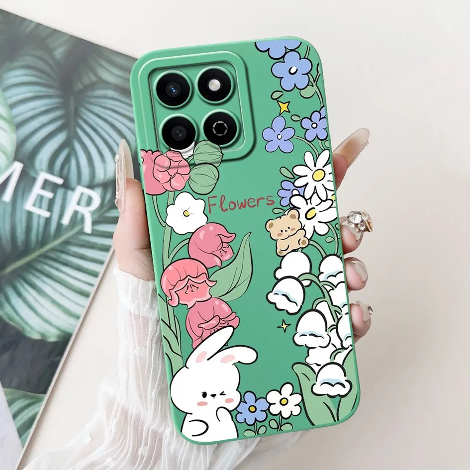 Fashionable Shockproof Silicone Bumper Case with Rabbit Flower Design