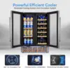 Wine and Beverage Refrigerator with Glass Door, 24-Inch Dual Zone Wine Fridge Under Counter - 18 Bottle and 65 Can Large Capacit 6
