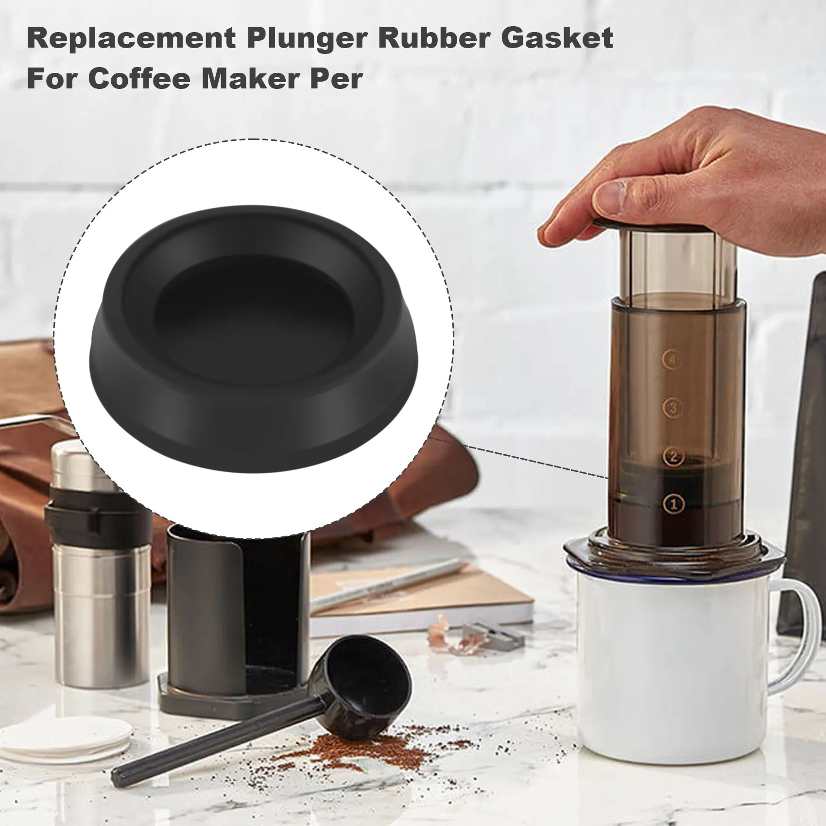 Plunger Rubber Seal for Use in Aeropress Parts Coffee Maker Plunger End Gasket Aerobie (Pack of 2) HOT