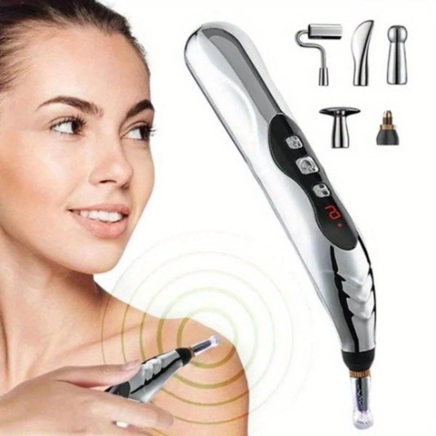 1pc Electronic Acupuncture Pen Heal Massage Pen Body Massager Pain Relief Therapy Tool for Relaxation and Wellness