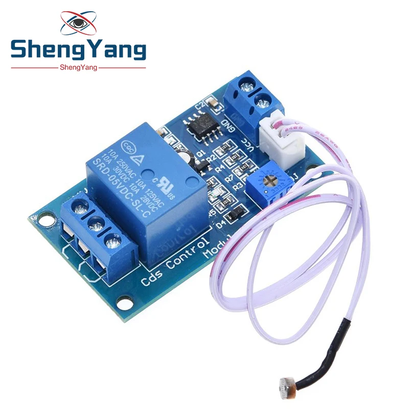 1/5 stücke XH-M131 DC5V 12V Licht Control Schalter Fotowiderstand Relais Modul Erkennung Sensor 10A helligkeit Automatische Steuerung Modul – Detail 6