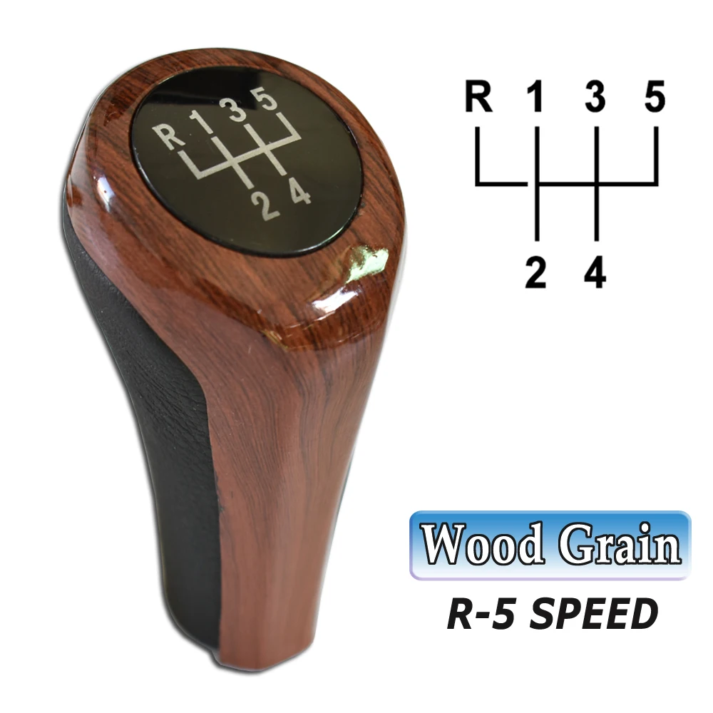 Premium Leather Gear Stick Shift Knob, 5 & 6 Speed