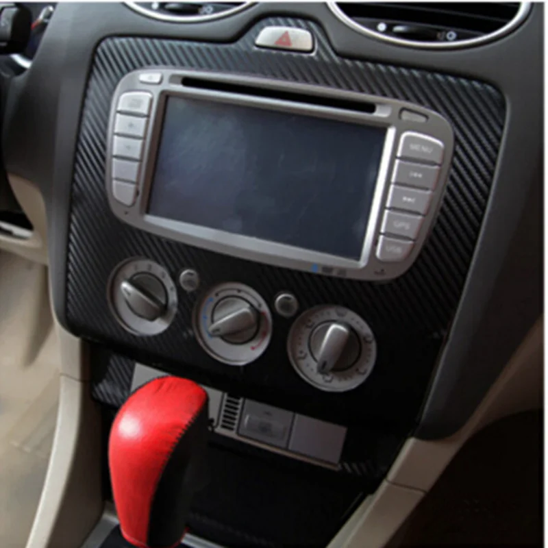 Color My Life Car Carbon Fiber Console Protector Sticker Case for Ford Focus 2 MK2 2009 2010 2011 2012 Accessories Car Styling