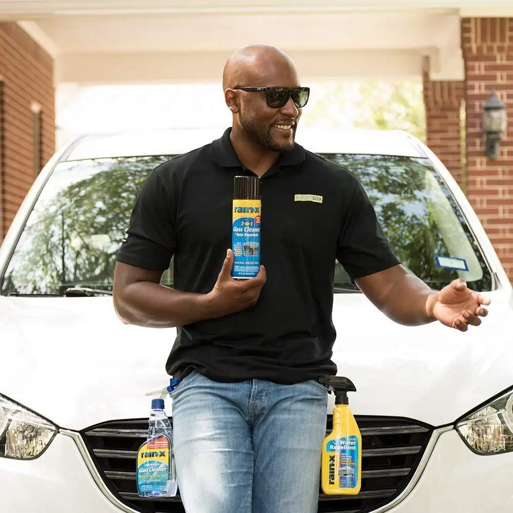 Automotive Glass Cleaner 2-in-1 Repellent 18oz Streak-Free Water Bug Snow Ice Repellent