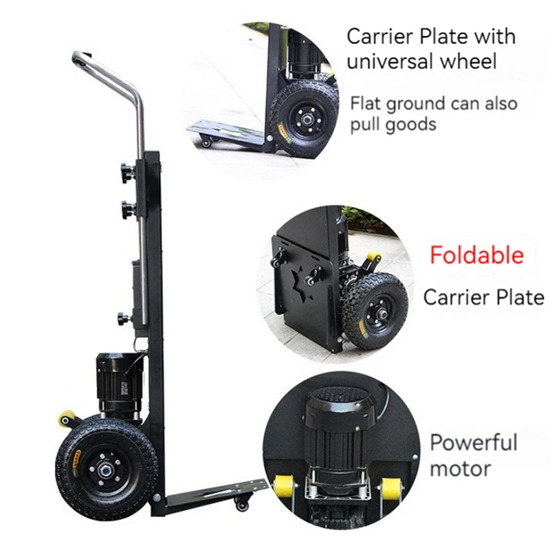 

400KG Flat Truck Electric Stair Climber Cart Stair Climbing Machine Up And Down Stairs Truck Heavy Moving Tool