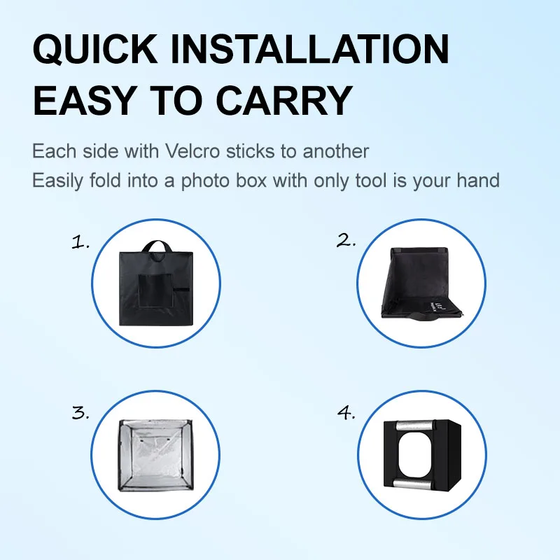 23"X23" Light Box ,Professional Photo Box With Led Lights Studio Soft Light With Backdrops For Jewelry Product Photography