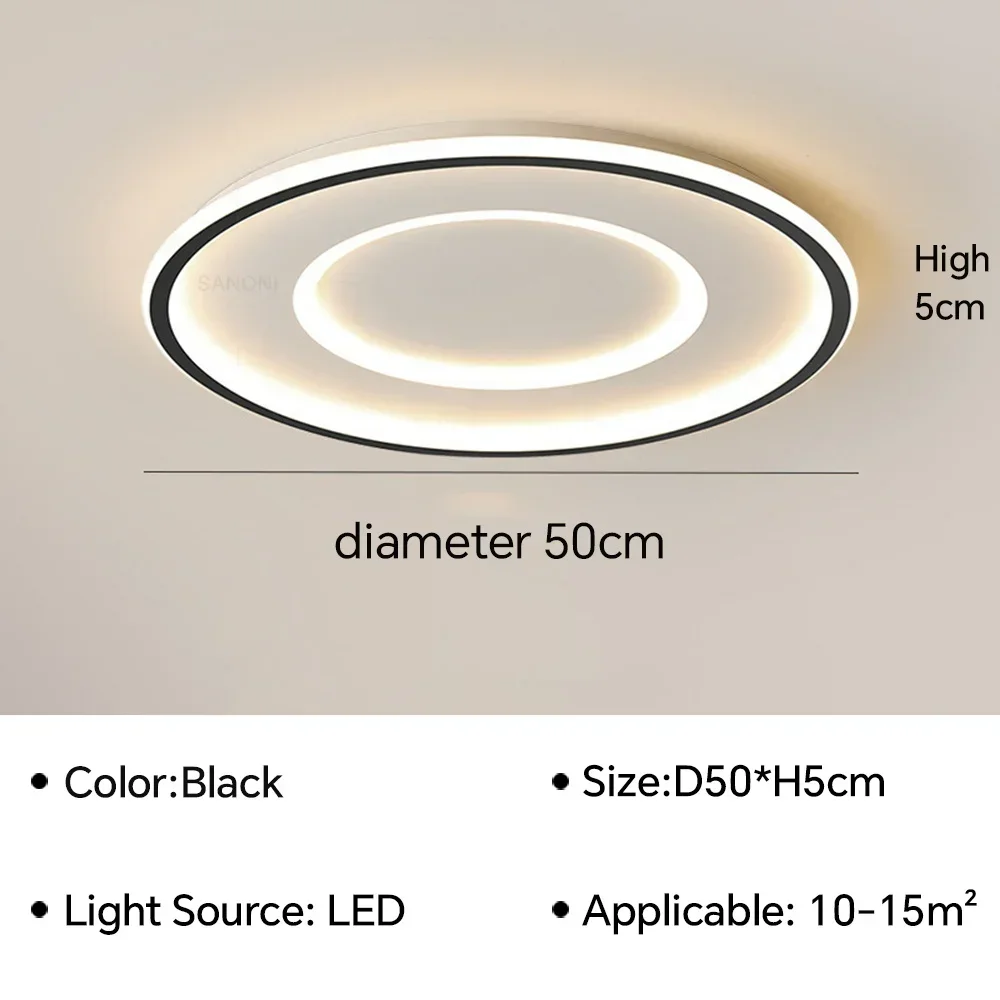 Circular Black D50CM