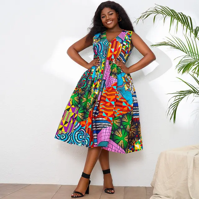 Amina Sleeveless Print Dress - Image 2