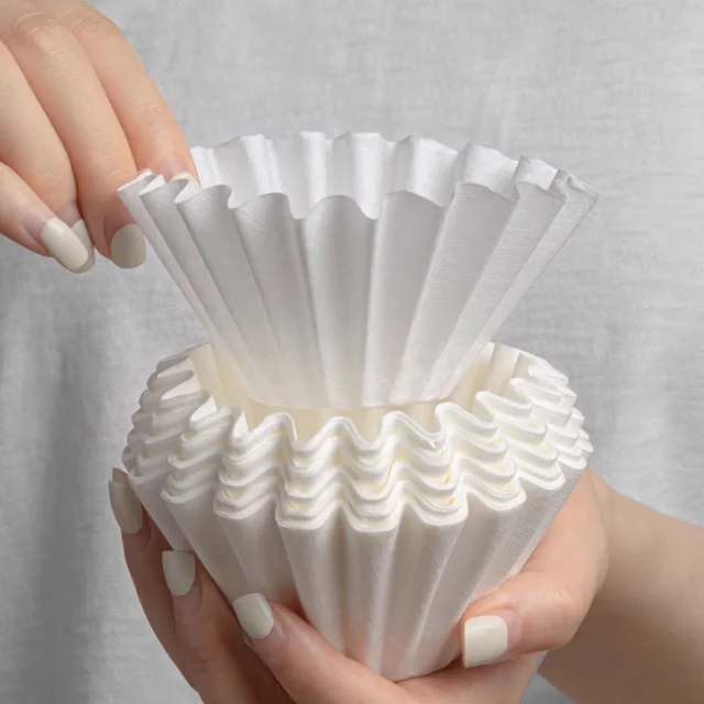 YRP Coffee Filter Papers 50 Sheets 1-2Cups 3-4Cups Paper Filter #155 #185 Pour Over Coffee Dripper & Wave Dripper Barista Tools