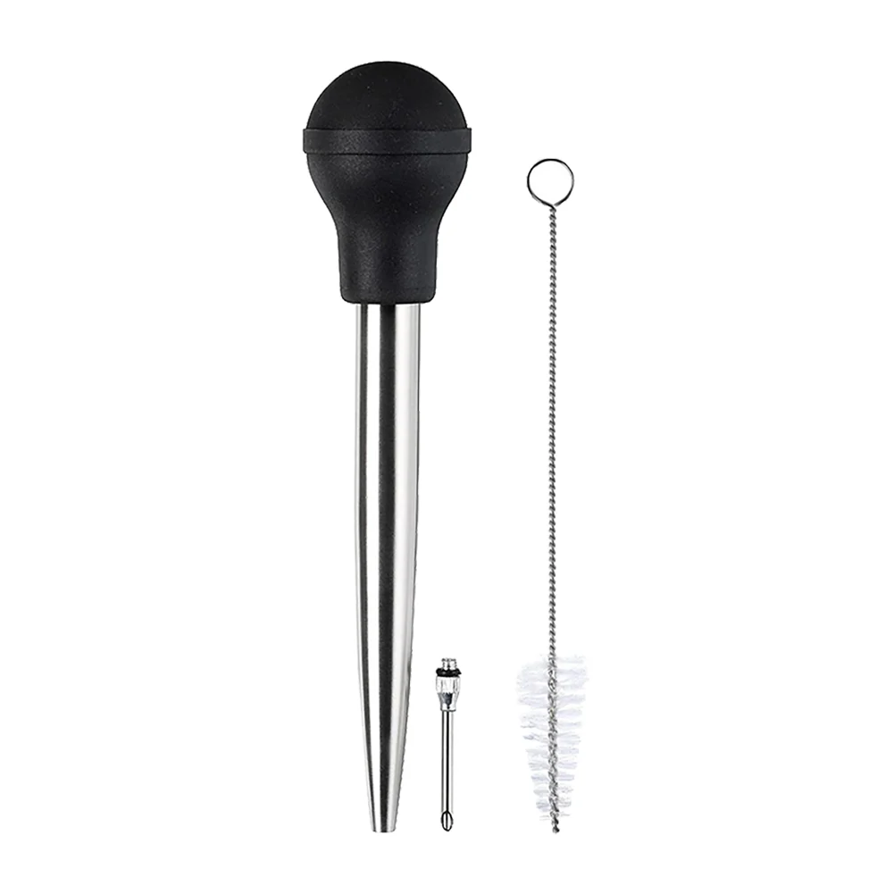 Turkey Baster turkey baster Stainless Steel Syringe Rubber Bulb Manual Pump Injector With Needle And Cleaning Brush For BBQ Seasoning Tools
