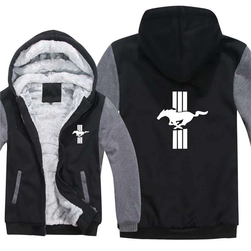 Mustang Hoodies Men Streetwear Coat Wool Liner Jacket Cool Mustang Sweatshirts Warm Hoody 6