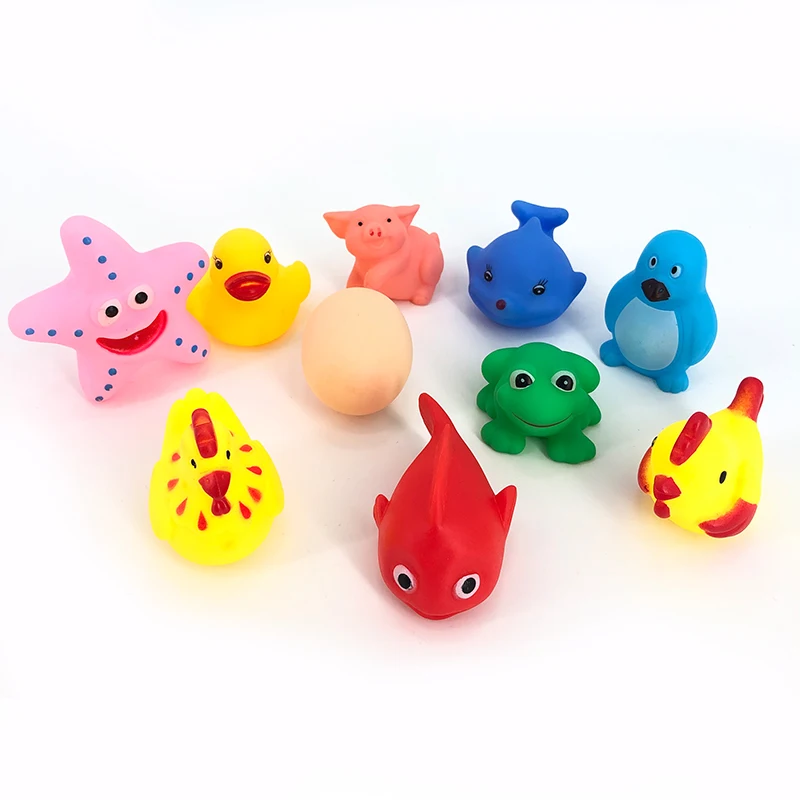 1/10 Pcs/set Baby Cute Animals Bath Toy Swimming Water Toys Soft
