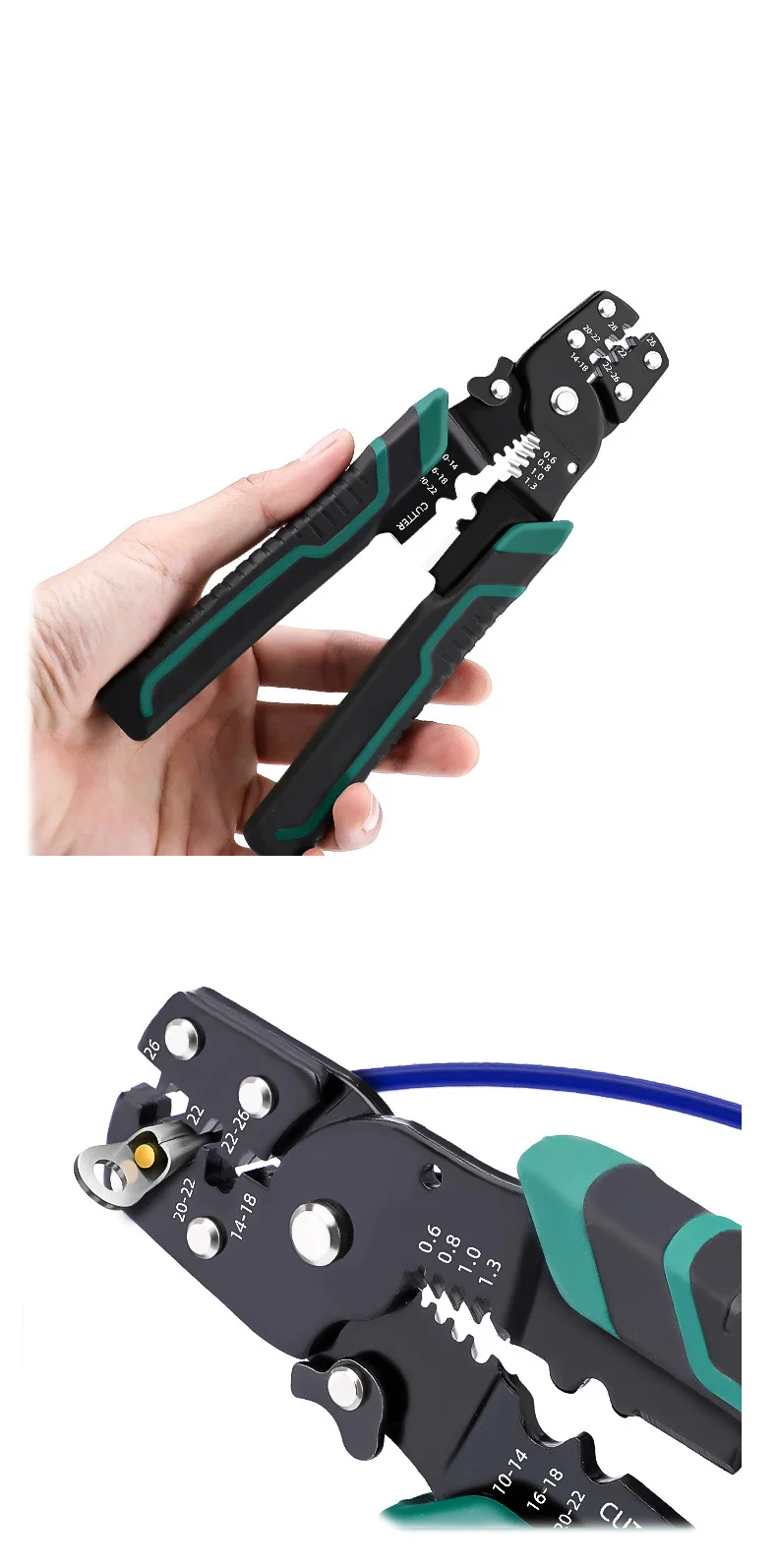 Hardware Tools, Manual Tools, Multifunctional 8-inch Crimping Pliers, Wire Stripping Pliers