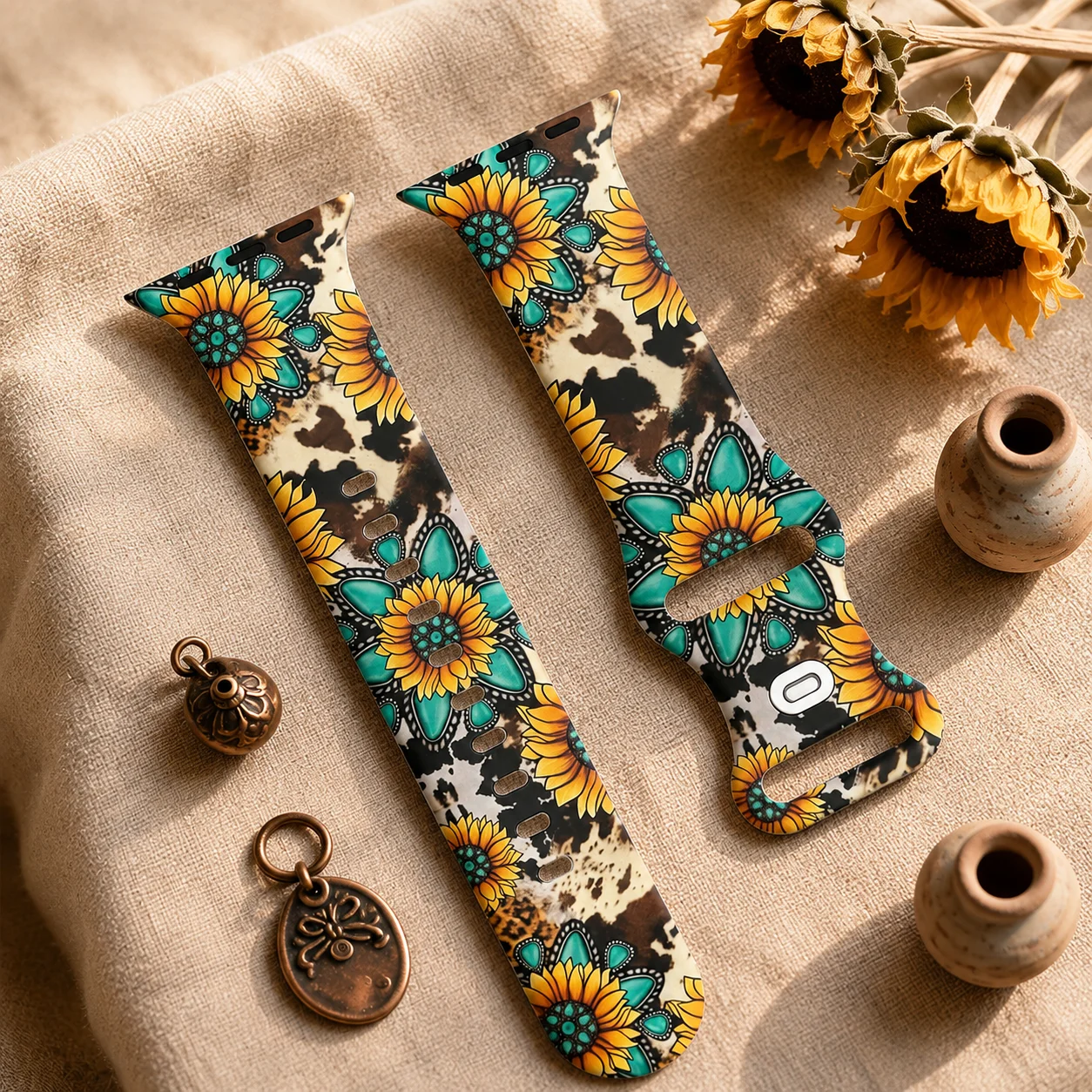 Elegant Floral Silicone Watch Band