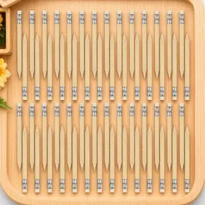 35Pcs 컴팩트 짧은 나무 연필 골프 포켓 지울 수 있는 연필 하프 사이즈 드로잉 스케치 도구 짧은 드로잉 연필