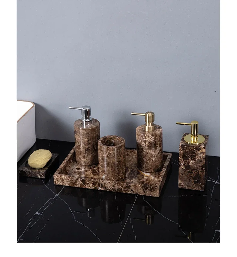 Emperador Dark Marble Bath Set Image 7