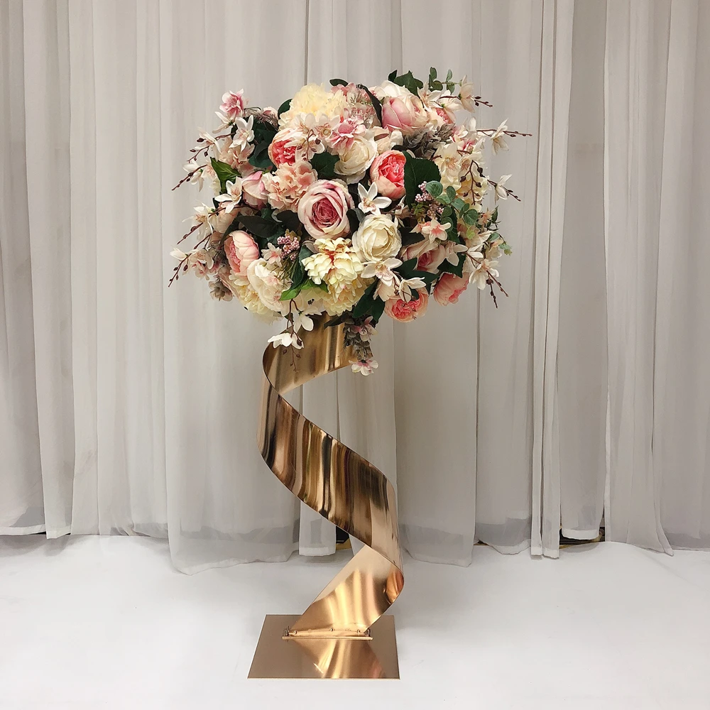 

Creative Wedding Table Centerpieces Decoration Iron Gold Plating Flower Rack Geometry Metal Shelf For Party DIY Supplies 4Pcs