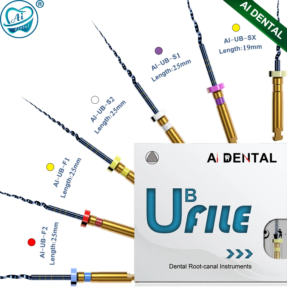 UB File Rotary Files Endo Niti Heat Activated Pro Taper for Endo Motor 25mm 6pcs/pack 10 sets/box USA Original Model