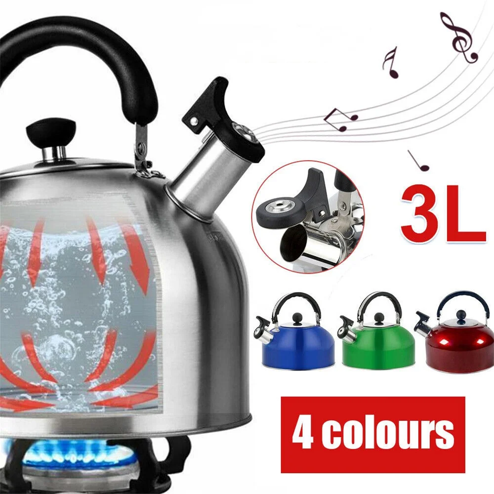 3L/4L Stainless Steel Kettle Hotel Singing Pan Household Hemispherical Gas Induction Cooker Teapot folding kettle portable folding kettle