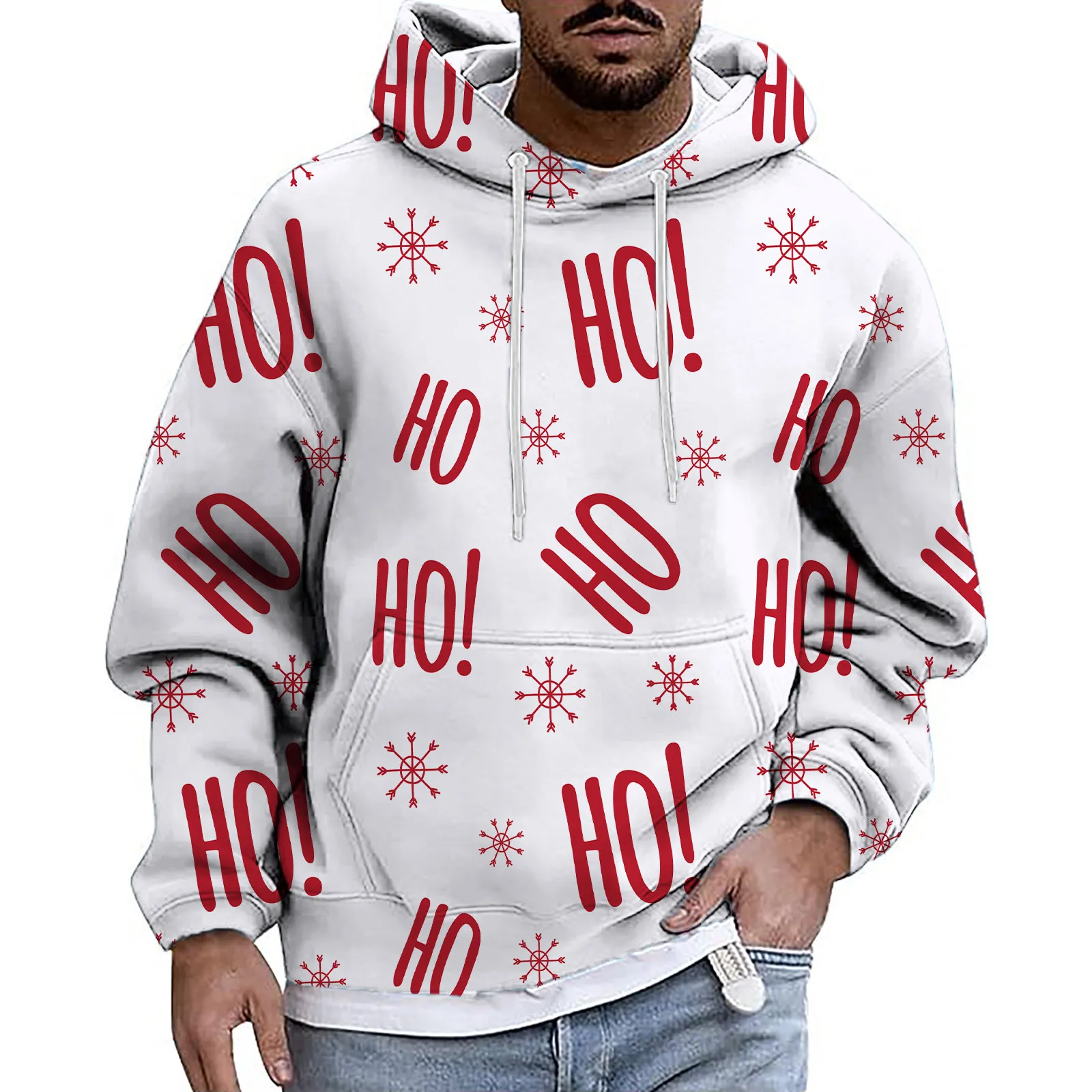 

Ho Letter Graphic Pullovers Jumper Christmas Sweatshirt Navidad Pullovers Fashion Designer Hoody Hip-Pop Streetwear Sudaderas