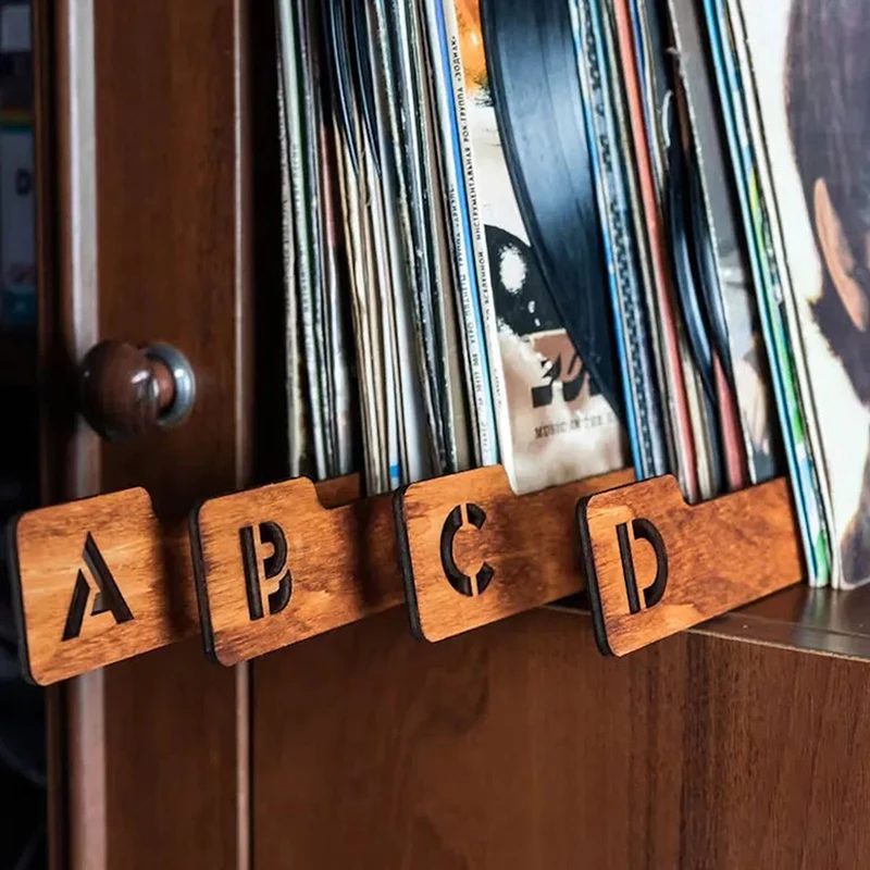 Vinyl Recordverdelingskaart Sorteert Alfabetisch A-Z Duidelijk Lp-Platenverzamellabel Eenvoudig Voor Schapopslag Van Vinylplaten