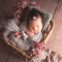 Photography props Newborn Photography Accessories Handmade Retro Woven Basket Fotografie Studio Baby Props for Photography Shoot 2