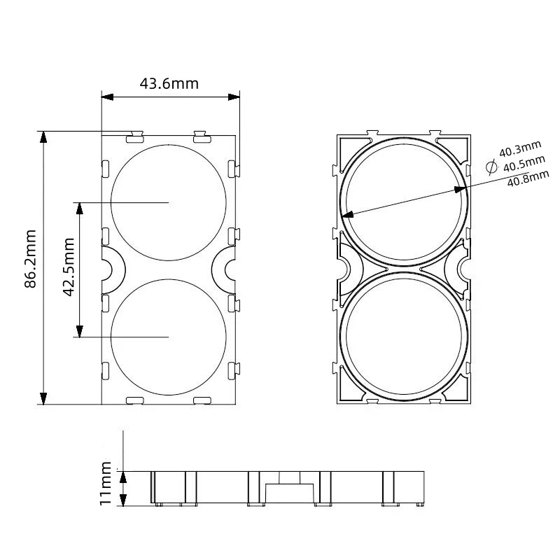 Battery Holder Battery Placeholder 10PCS Lithium Battery Bracket Fixed Combination