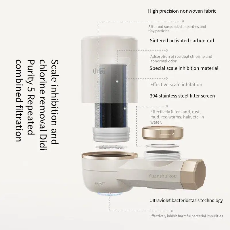 XiaoZhi Water Purifier Removes Scale and Residual Chlorine for Household Use Filter Scale Desktop Prefilter for Household Use. water purifier filter water purifier faucet