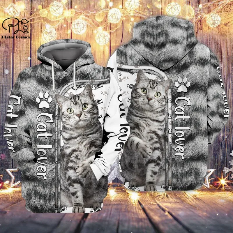 Новинка, повседневные уникальные толстовки/свитшоты унисекс PLstar Cosmos 3DPrint Pet Cat Lover Gift, забавная уличная одежда в стиле Харадзюку, стиль 3
