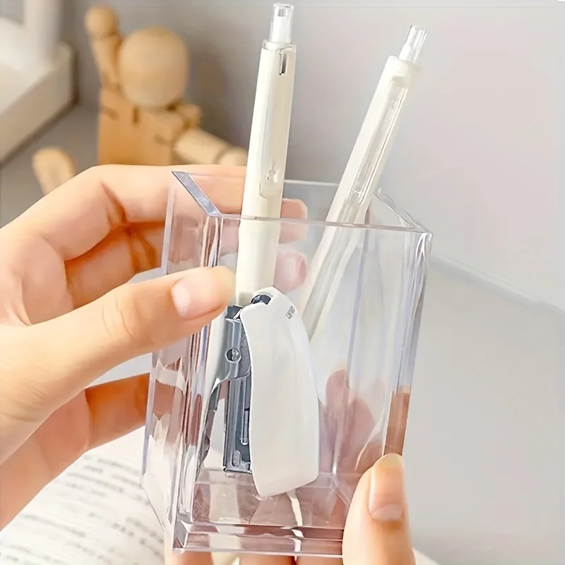 Pen Container Solid Acrylic Multifunctional Desktop Makeup Brush Pencil Holder Container Home Supplies Pen Organizer Pot
