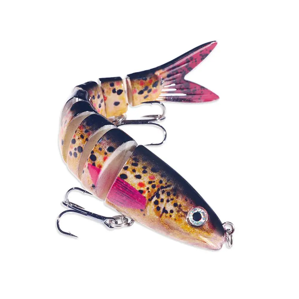 13,4 cm sinkende Wobbler, Angelköder, Gelenk-Kurbelköder, Swimbait, 8-Segment-harter künstlicher Köder für Angelgerät-Köder – Detail 24