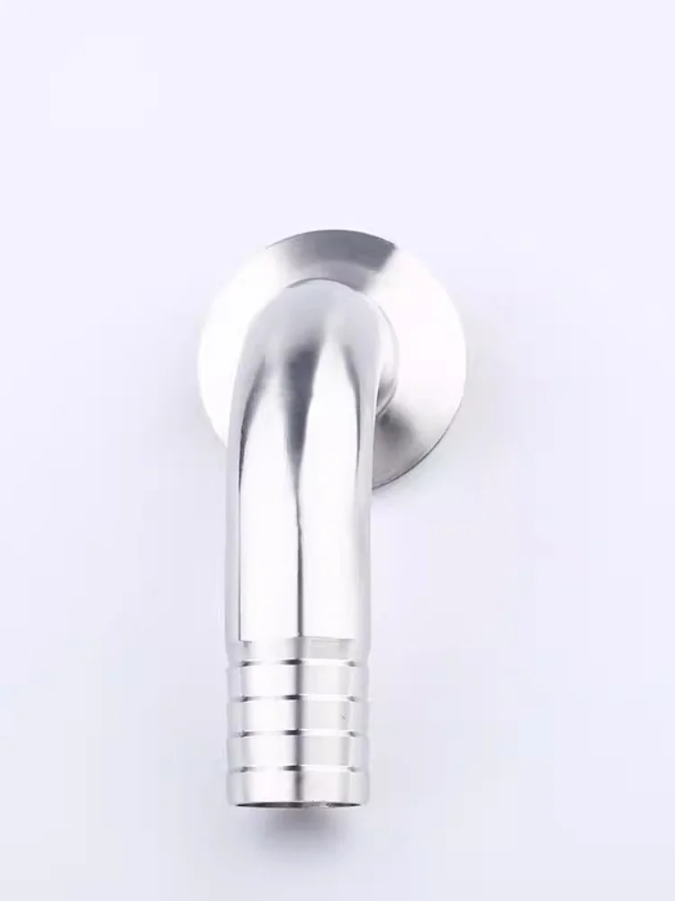 Tri Clamp 3"(76mm) OD 91mm Ferrule 90 Degree Elbow SS304 Sanitary Hose Barb Pipe Fitting