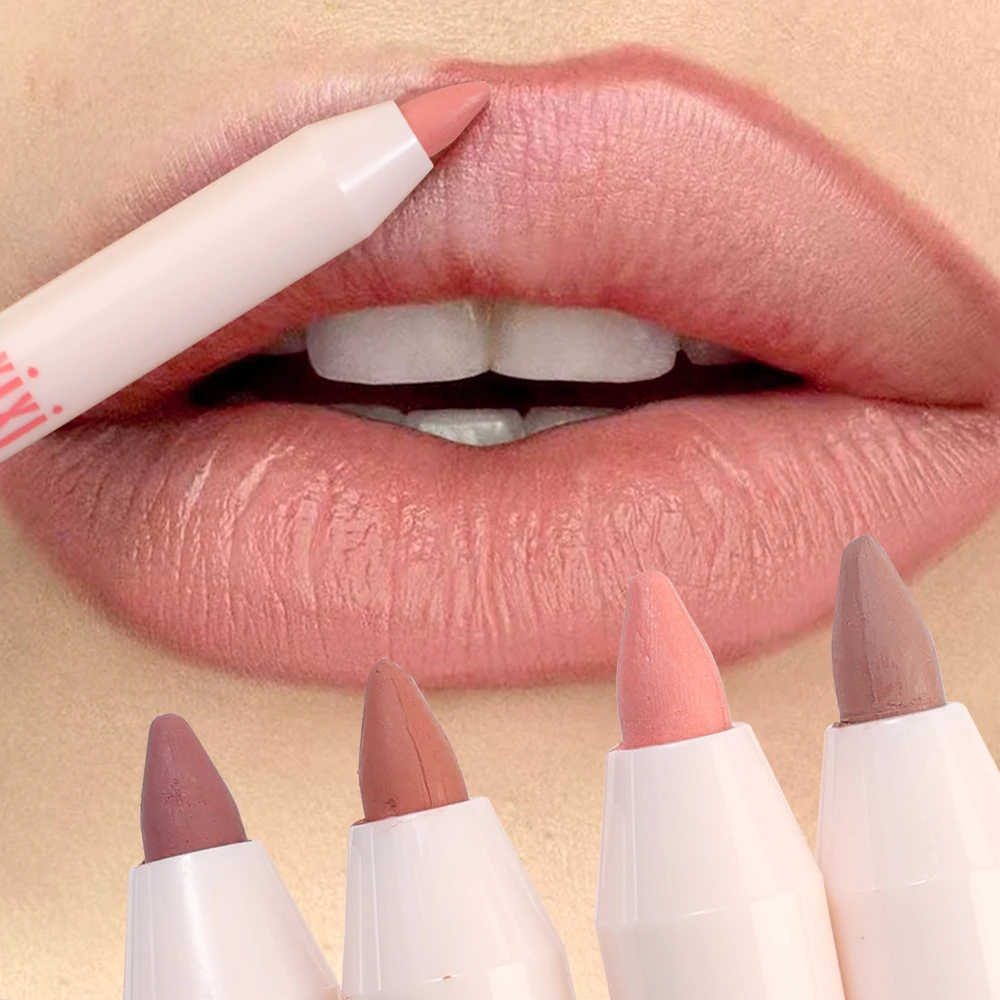 Waterproof Nude Matte Lipliner Pen Natural Outline Lips Contour Lipstick Lasting Antiaderente Cup Lips Liner Pencil Donna Cosmetics
