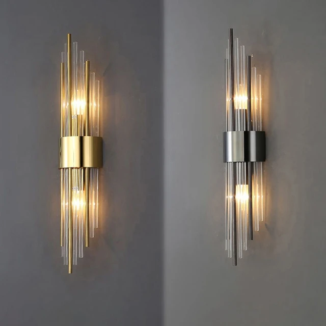 Applique Murale Luxe Léger Moderne LED Dorée, Éclairage Intérieur, Décoration Murale pour Salon, Chambre, Chevet, Escalier 1