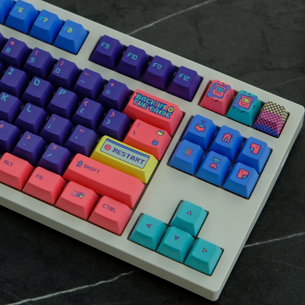 Volta ao Jogo Keycaps Cherry Profile Pbt Dye Sublimation Keycaps para mx Switch 61 64 68 75 129 87 96 Teclado Mecânico de - Imagem 6