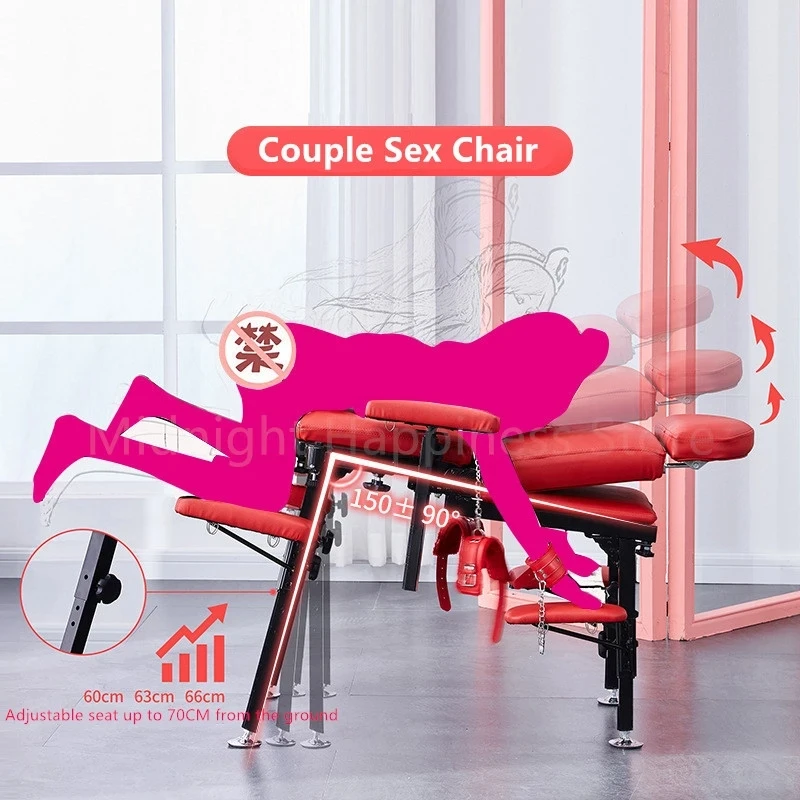 Adult Multi-Position Sex Chair BDSM Bondage Sex Furniture Multifunctional Folding Chair Slave Training Toys for Couples