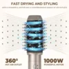 6 in 1 High-speed hot air brush Multi-function hair styler Quick drying hair with automatic curling iron Negative ion hair dryer 3