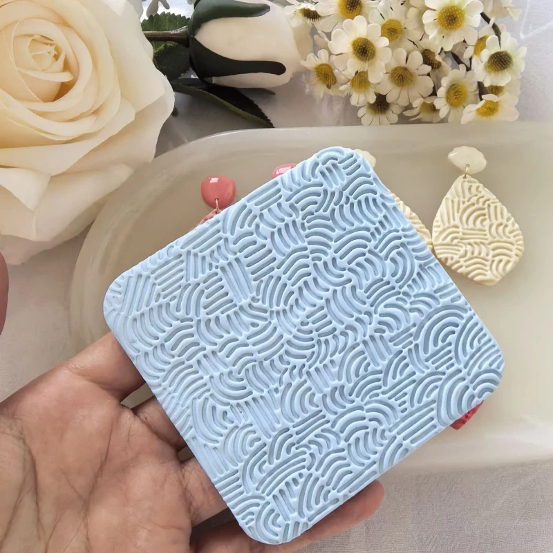Soft Pottery Clay Texture Roller for DIY Earrings Making