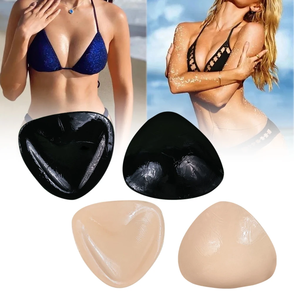 Women Silicone Double Sided Breast Pad Waterproof Self Adhesive Invisible Bra Reusable Boob Push-Up Bra Pad for A Natural Look