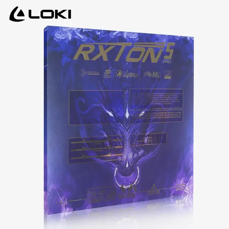 table tennis rubber LOKI RXTON 5 PRO Table Tennis Rubber Sticky Pimples-in Ping Pong Rubber with Special Blue Sponge for Forehand Fast Attack & Arc
