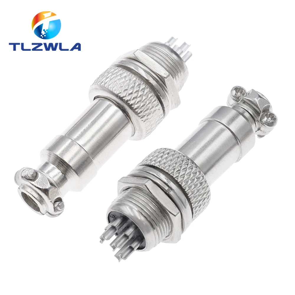 Wire Connector Terminals Wire Connector Electrical Connectors Electrical Connector Cable Connector 1Set GX12 2/3/4/5/6/7 Pin Male + Female 12mm L88-93 Circular Aviation Socket Plug Wire Panel Connector with Plastic Cap Lid