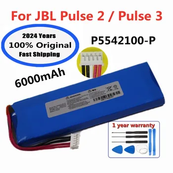 2024 Year Original Loudspeaker Speaker Battery For JBL Pulse 2 Plus 3 Pulse3 Pulse2 P5542100-P 6000mAh bluetooth Speaker Bateria