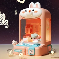 Mini Claw Machine Toy Musical Arcade Crane Grabber Double Lever Electronic Dolls Grabbing Machine with Plush Toys Balls Game Toy 2