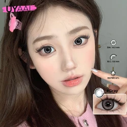 Colorful Contact Lenses for a Natural Look - Enhance Eye Color for Daily Makeup, Yearly Use, 2pcs (BUBBLE Gray)