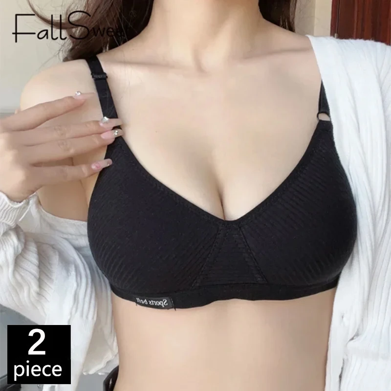 Womens Bra 1/2PCS Seamless Wireless Push Up V-Shaped for Small Breasts