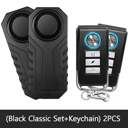 Motorcycle and Bicycle Anti-Theft Wireless Alarm System with Remote Control and Waterproof Design, 113dB Security Alert (Set S)