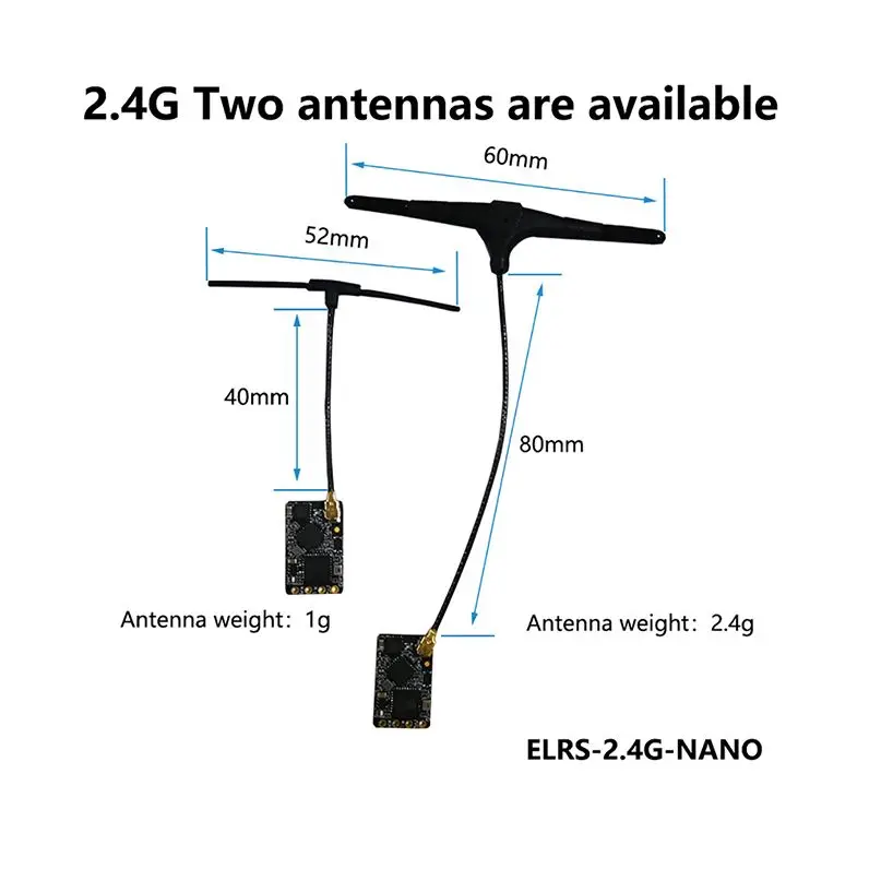

ELRS Receiver 915MHz / 2.4GHz NANO ExpressLRS RX With T type Antenna Support WiFi For RC FPV Drone Quadcopter