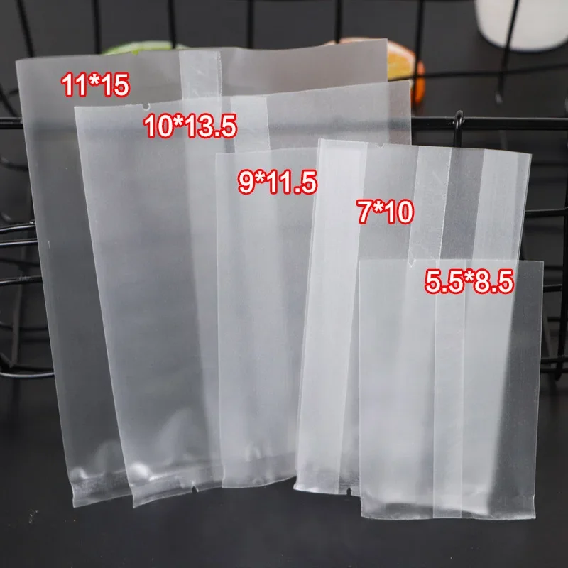 100 Pcs Matte Cookie Bags - 5x7 Inch Frosted Heat Seal Cellophane Bags