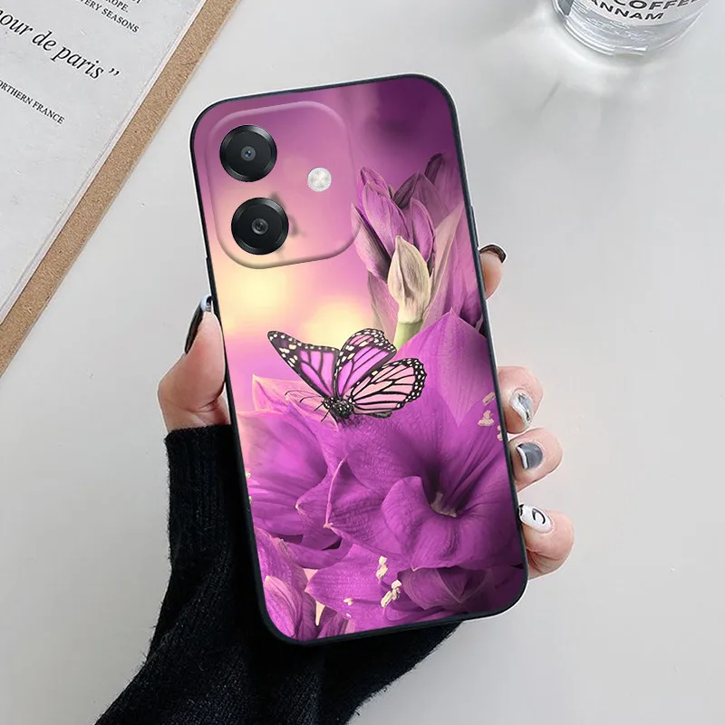Love Heart Painted Silicone Phone Cover with Camera Protection Bumper