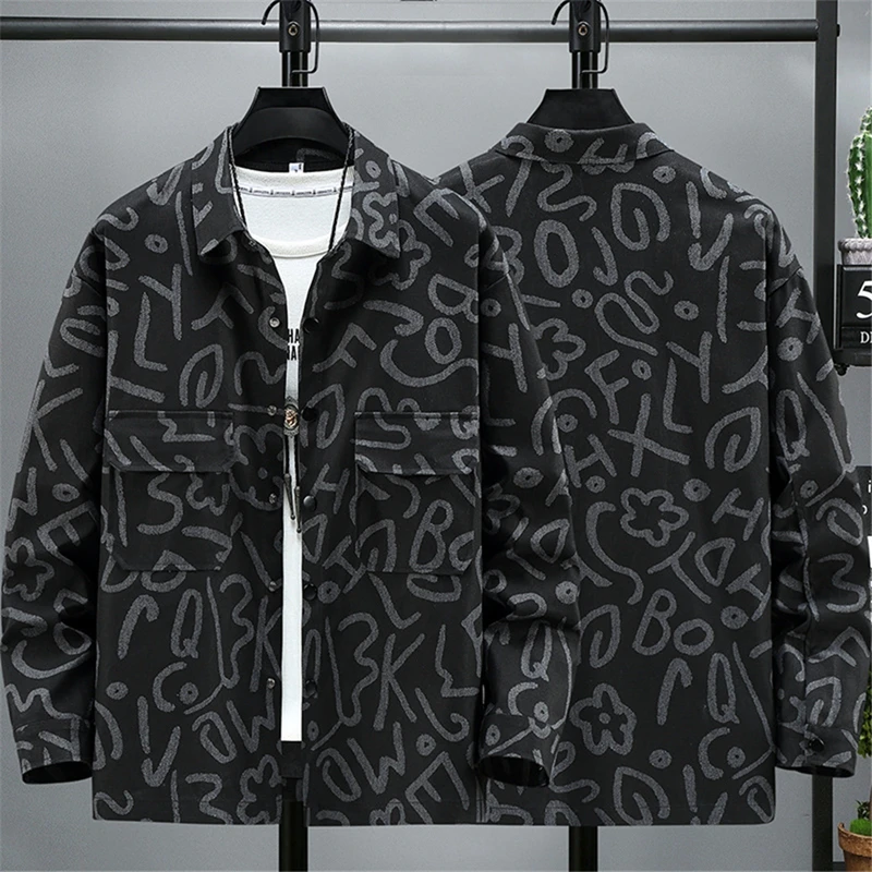 

160KG Letter Graffiti Denim Jacket Men Plus Size 10XL Jackets Spring Autumn Hio Hop Streetwear Denim Coats 11XL Big Size Male